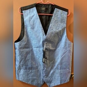 New Jogal blue and black vest wedding party formal, size medium, TE